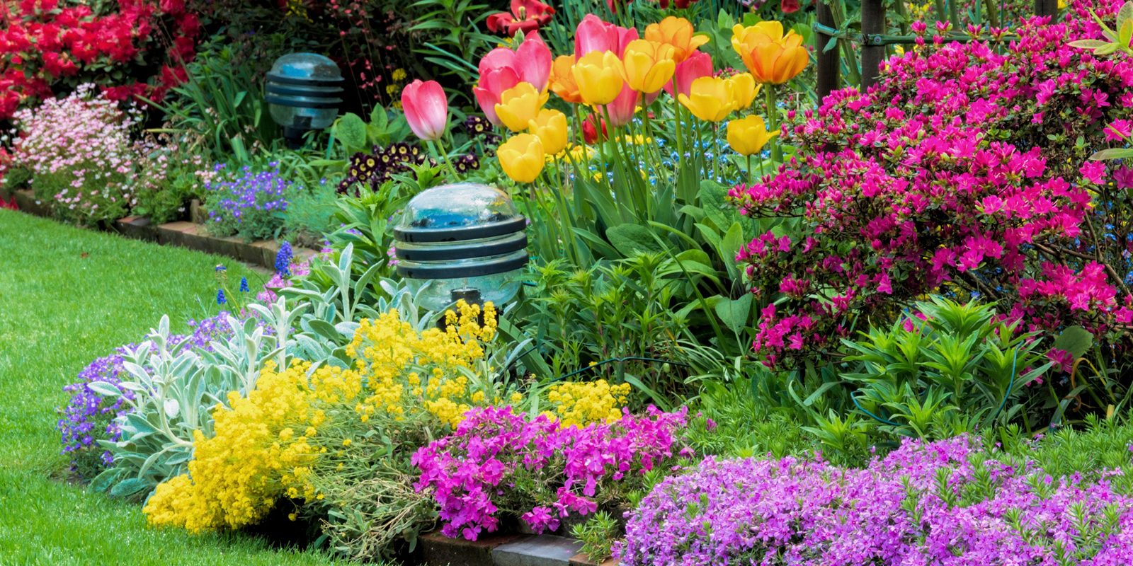 Flowering perennial border that supports pollinators.