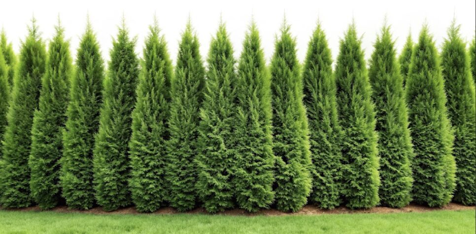 Evergreen structure in a home landscape.